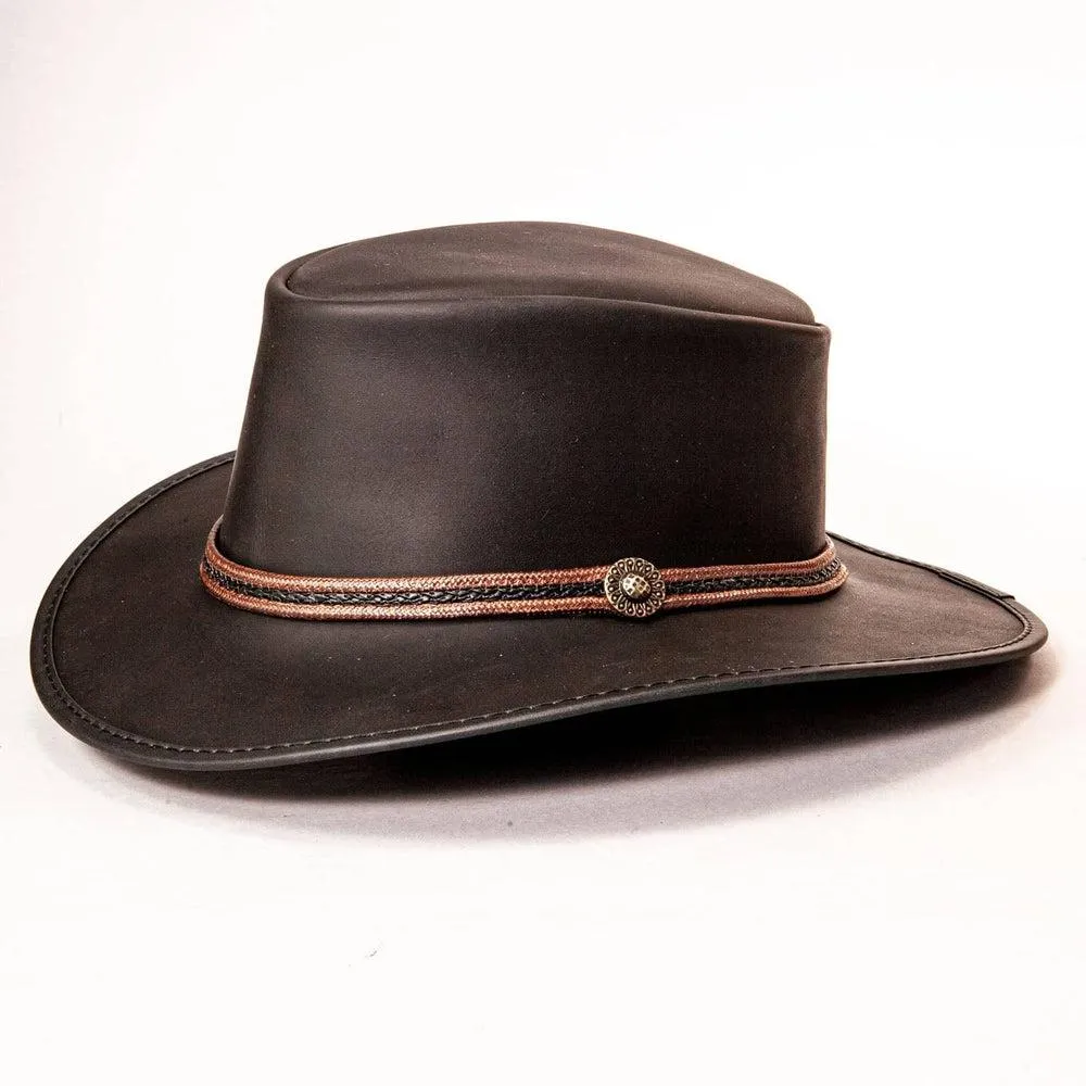 Midnight Rider | Womens Leather Outback Hat sold by American Hat Makers product image thumbnail 4