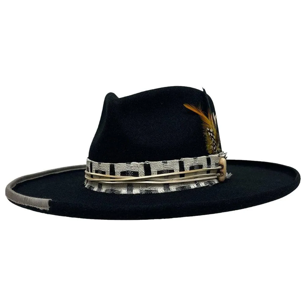 Lounge | Womens Black Pencil Rim Felt Hat sold by American Hat Makers product image thumbnail 2