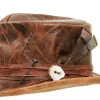 Jiminy | Mens Brown Leather Top Hat sold by American Hat Makers