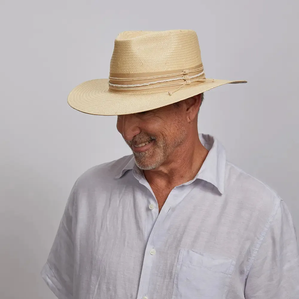 Corinth | Mens Wide Brim Straw Fedora Hat sold by American Hat Makers product image thumbnail 3