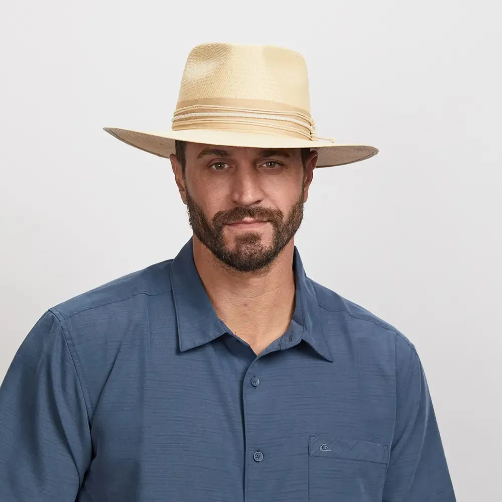 Corinth | Mens Wide Brim Straw Fedora Hat sold by American Hat Makers