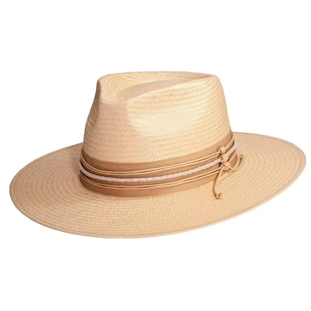 Corinth | Mens Wide Brim Straw Fedora Hat sold by American Hat Makers product image thumbnail 2