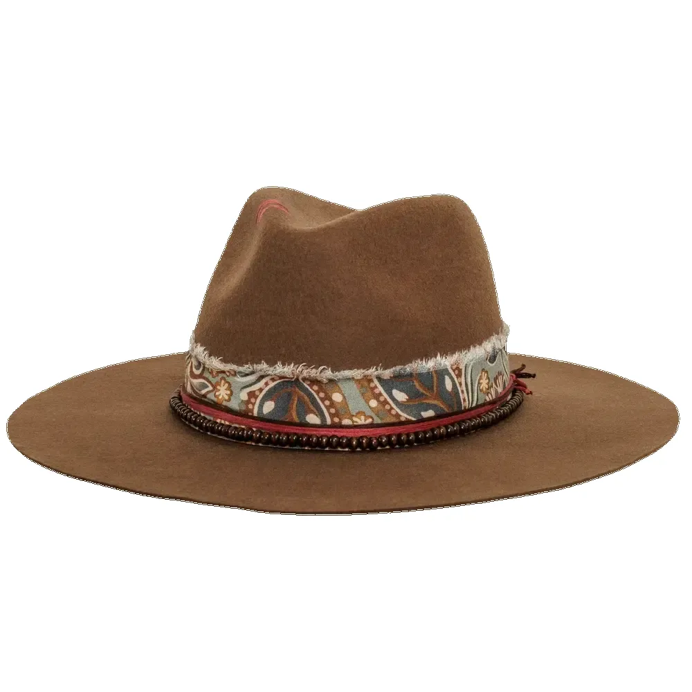 Ramble | Womens Brown Felt Fedora Hat sold by American Hat Makers