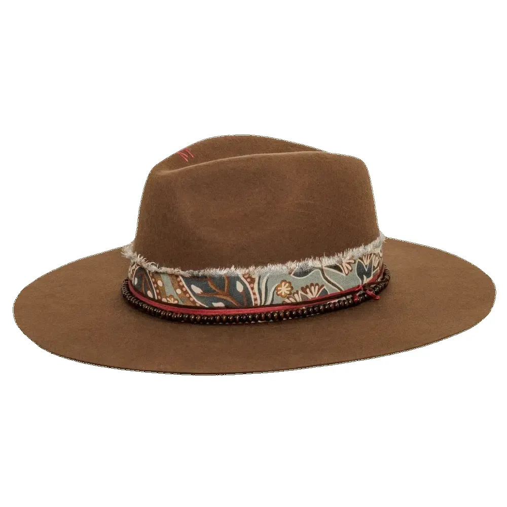 Ramble | Womens Brown Felt Fedora Hat sold by American Hat Makers product image thumbnail 3
