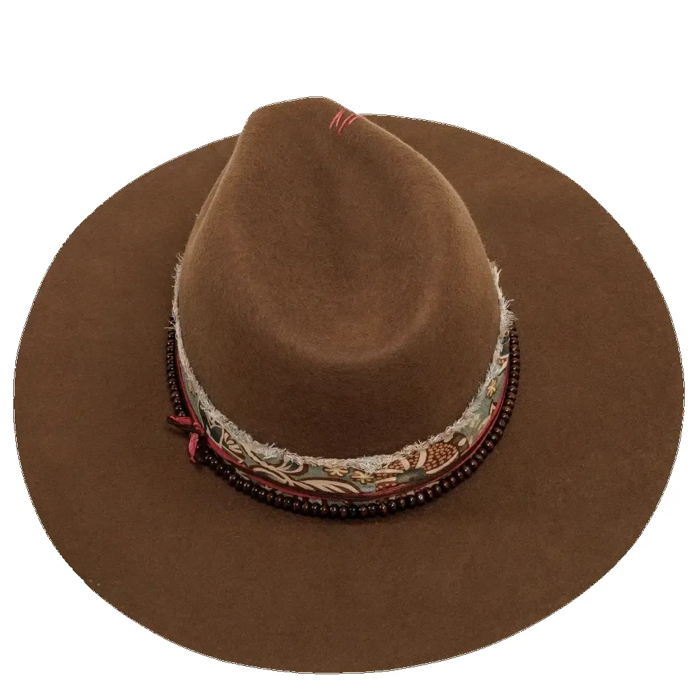 Ramble | Womens Brown Felt Fedora Hat sold by American Hat Makers product image thumbnail 4