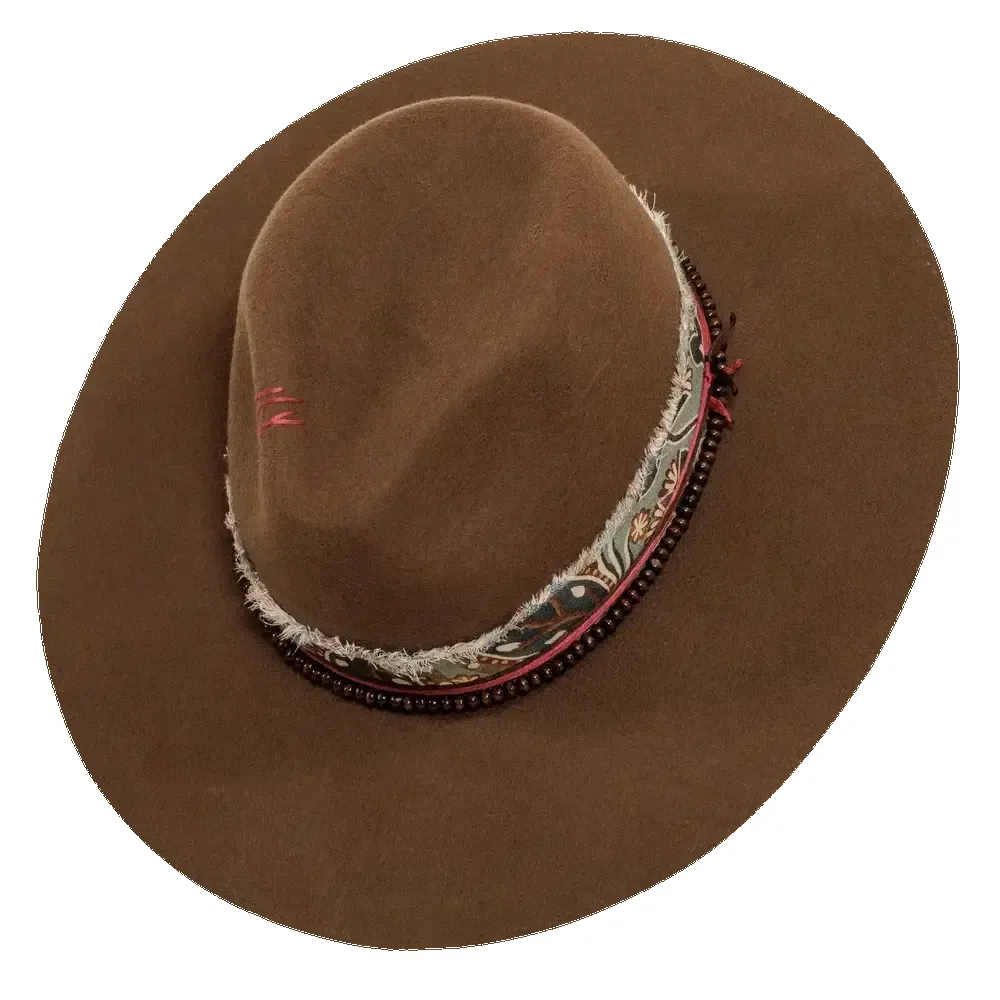 Ramble | Womens Brown Felt Fedora Hat sold by American Hat Makers product image thumbnail 5