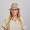 Tuscany | Womens Fedora Straw Trilby Hat sold by American Hat Makers