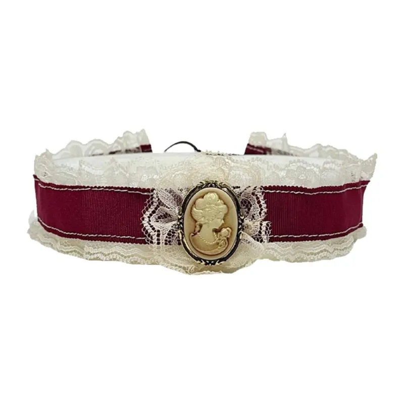 Burlesque | Vintage Leather and Lace Hat Band sold by American Hat Makers
