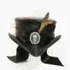 Fancy | Womens Victorian Leather Top Hat sold by American Hat Makers