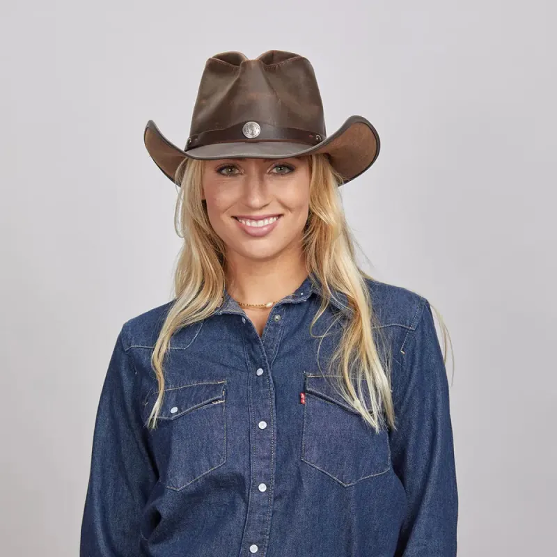 Western | Womens American Leather Cowgirl Hat sold by American Hat Makers