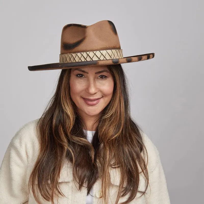 Etcher | Womens Wide Brim Felt Fedora Hat sold by American Hat Makers