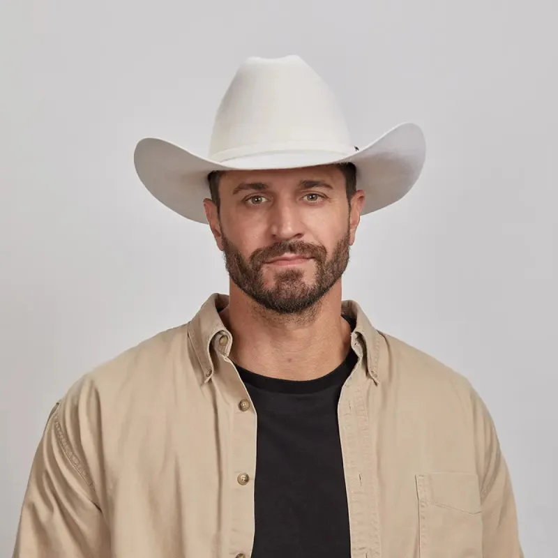 Cattleman White | Mens Felt White Cowboy Hat sold by American Hat Makers