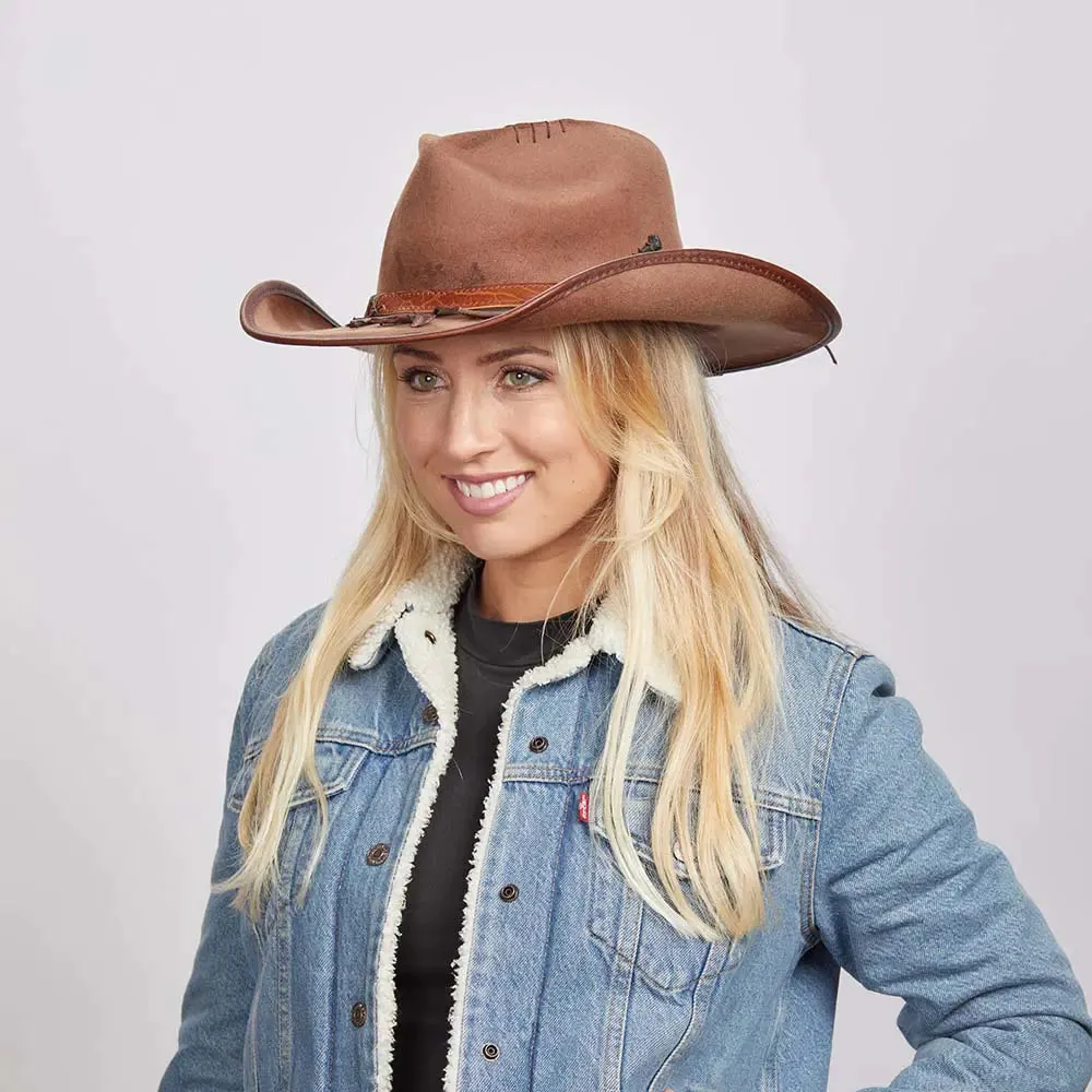 Duke | Womens Brown Felt Cowgirl Hat sold by American Hat Makers product image thumbnail 4