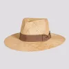 Sorrento | Womens Woven Bao Straw Teardrop Fedora Hat sold by American Hat Makers