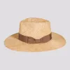 Sorrento | Womens Woven Bao Straw Teardrop Fedora Hat sold by American Hat Makers