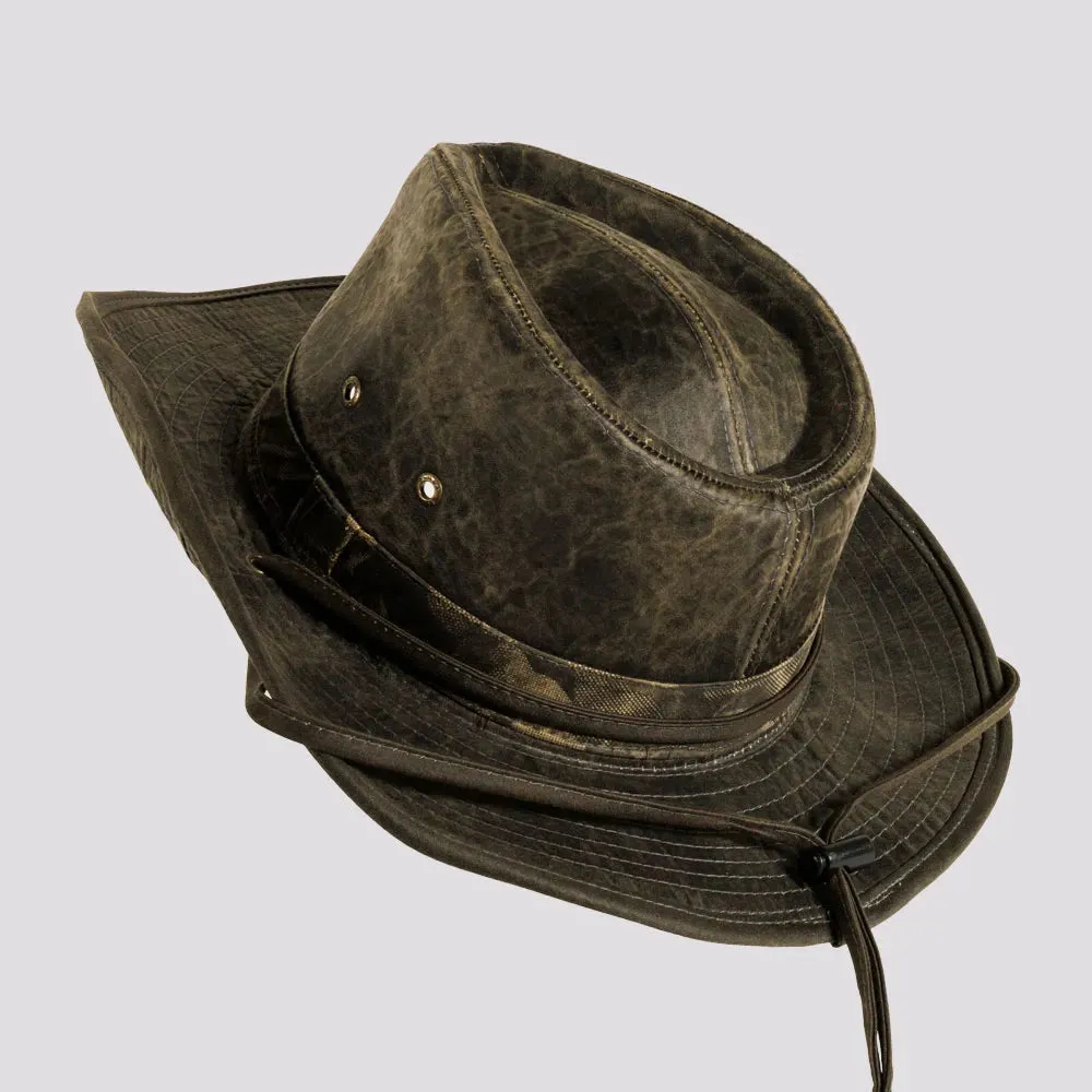 Arden | Mens Weathered Cotton Outback Hat sold by American Hat Makers product image thumbnail 4