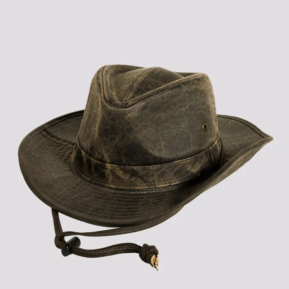 Arden | Mens Weathered Cotton Outback Hat sold by American Hat Makers