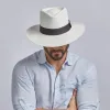 Medellin | Mens White Fedora Panama Hat sold by American Hat Makers