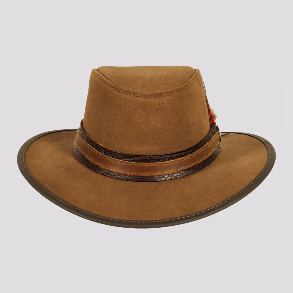 Bogart | Mens Genuine Leather Safari Outback Hat sold by American Hat Makers product image thumbnail 2