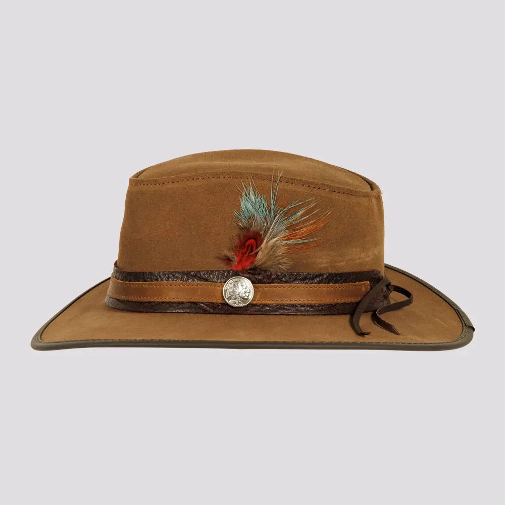 Bogart | Mens Genuine Leather Safari Outback Hat sold by American Hat Makers product image thumbnail 3