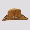 Ambush | Womens Leather Outback Hat with Bead Trim sold by American Hat Makers