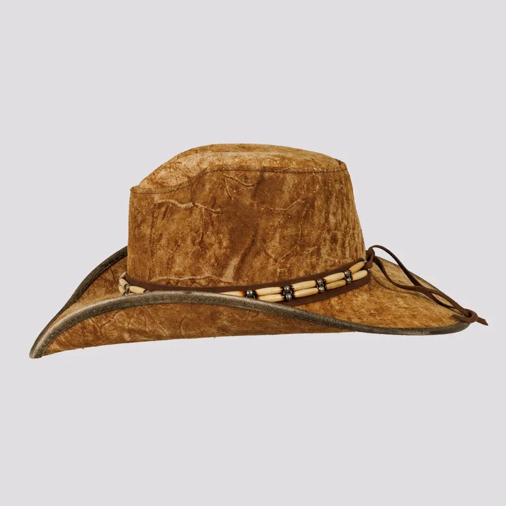 Ambush | Womens Leather Outback Hat with Bead Trim sold by American Hat Makers product image thumbnail 3
