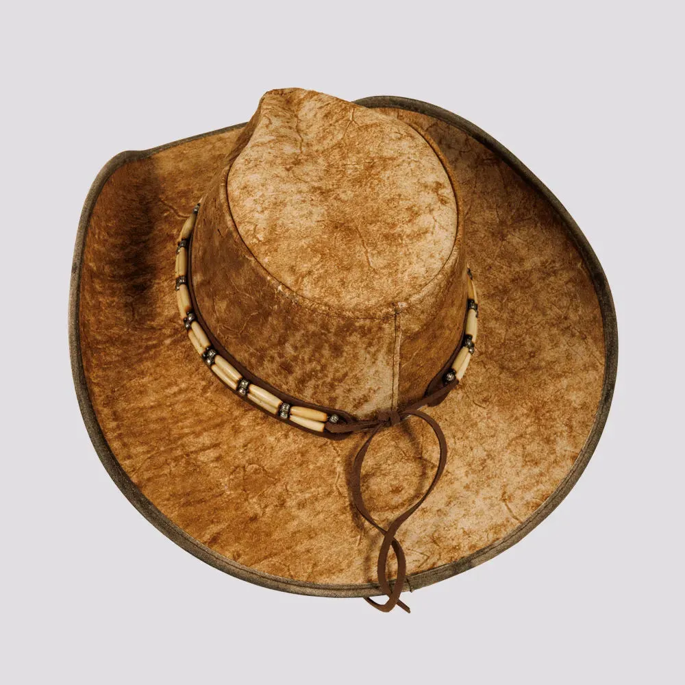 Ambush | Womens Leather Outback Hat with Bead Trim sold by American Hat Makers product image thumbnail 4