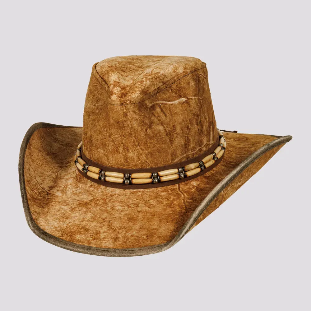 Ambush | Womens Leather Outback Hat with Bead Trim sold by American Hat Makers