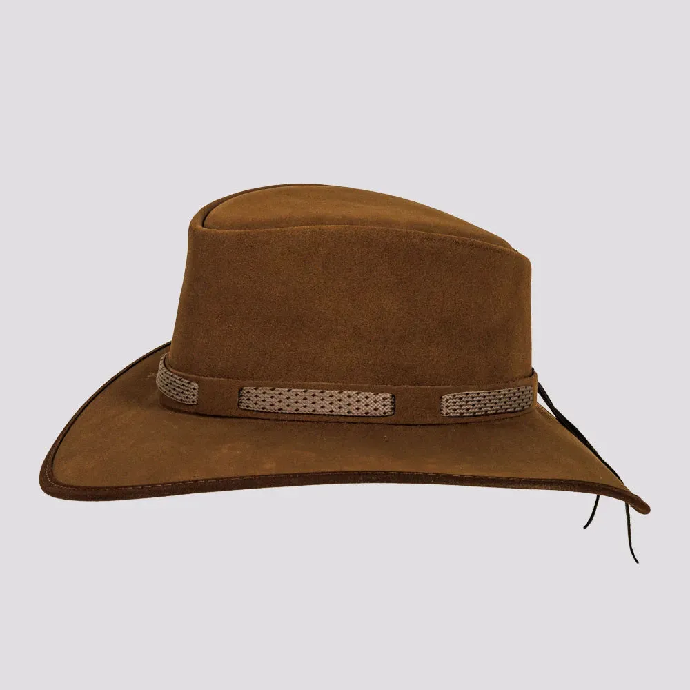 Zephyr | Womens Genuine Suede Leather Outback Hat sold by American Hat Makers product image thumbnail 3