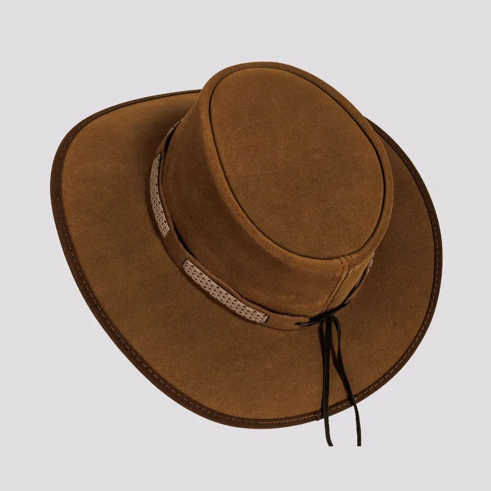 Zephyr | Womens Genuine Suede Leather Outback Hat sold by American Hat Makers product image thumbnail 4