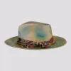 Graffiti | Womens Wool Felt Pinch Front Fedora Hat with Raw Edge sold by American Hat Makers