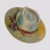 Graffiti | Womens Wool Felt Pinch Front Fedora Hat with Raw Edge sold by American Hat Makers