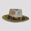 Graffiti | Womens Wool Felt Pinch Front Fedora Hat with Raw Edge sold by American Hat Makers