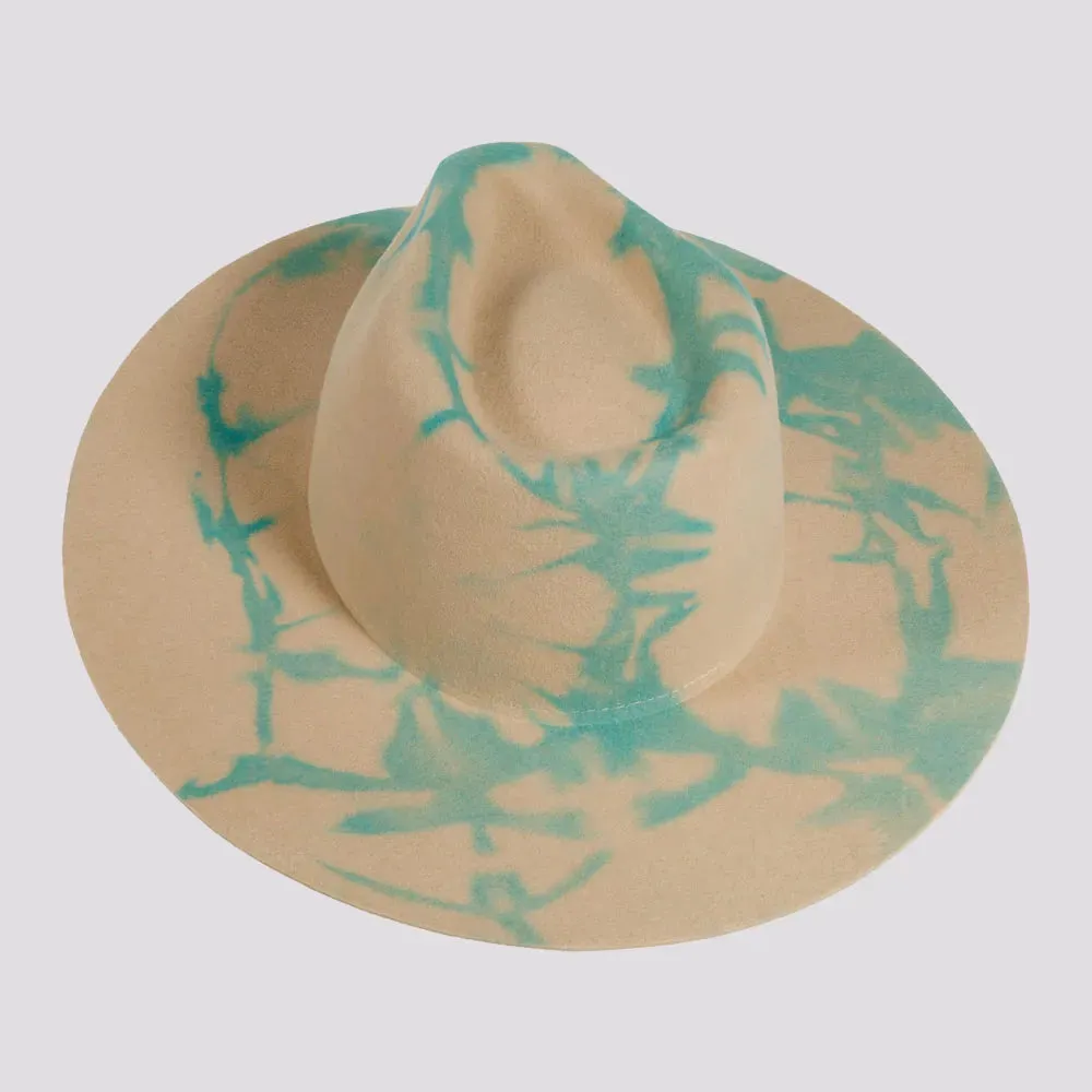Demi | Womens Tie Dye Wool Felt Fedora Hat sold by American Hat Makers product image thumbnail 4