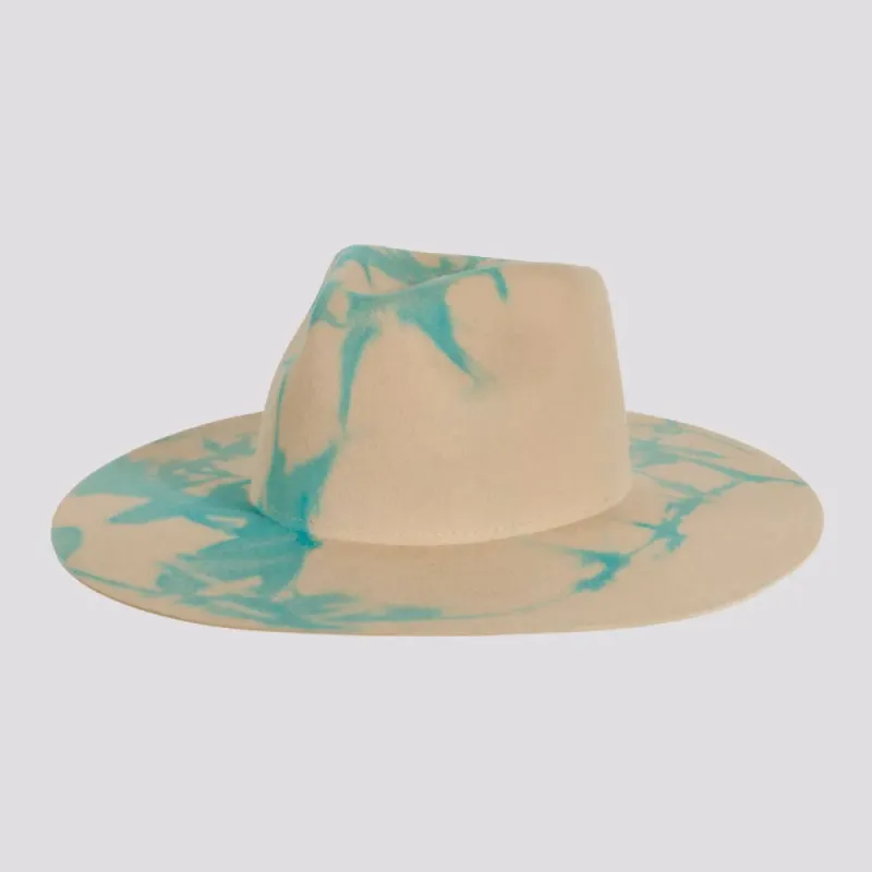 Demi | Womens Tie Dye Wool Felt Fedora Hat sold by American Hat Makers