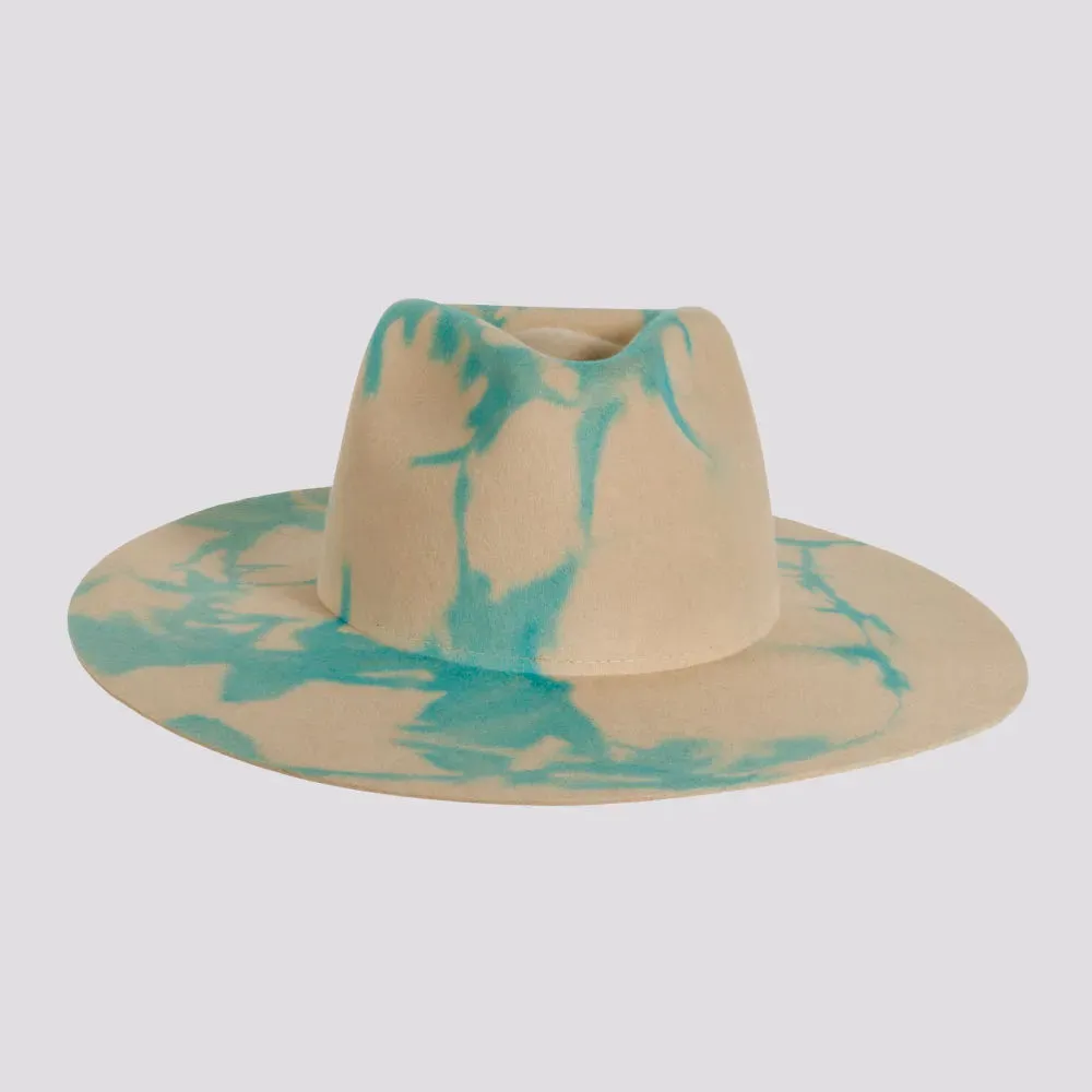Demi | Womens Tie Dye Wool Felt Fedora Hat sold by American Hat Makers product image thumbnail 2