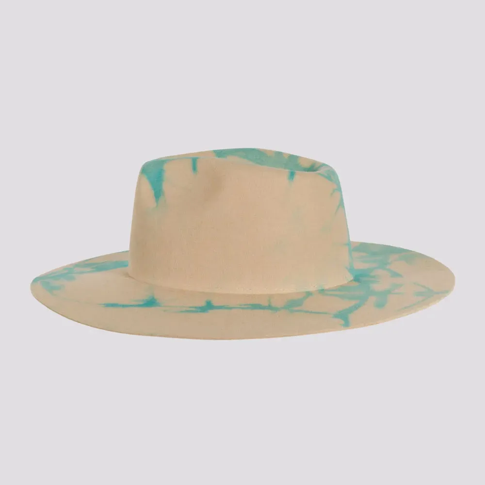 Demi | Womens Tie Dye Wool Felt Fedora Hat sold by American Hat Makers product image thumbnail 3