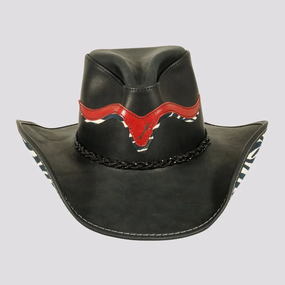 Wild Thing | Womens Black Genuine Leather Cowgirl Hat sold by American Hat Makers product image thumbnail 2