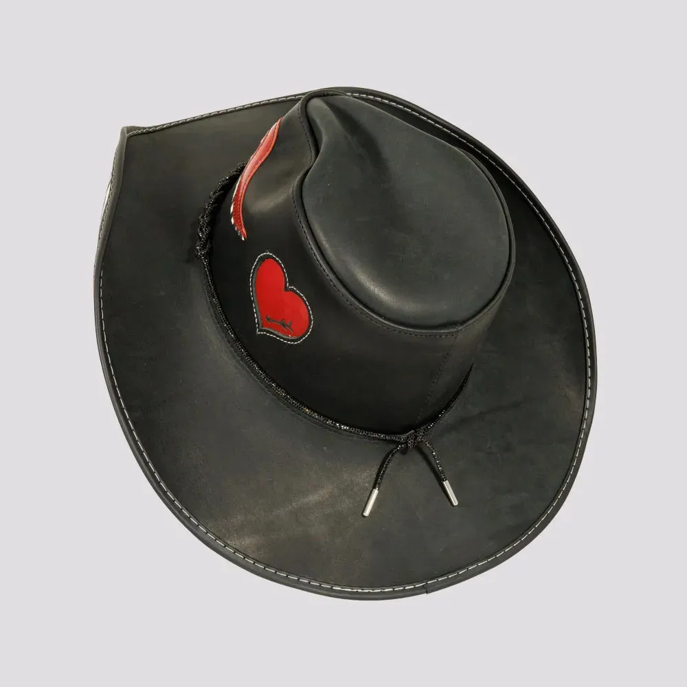 Wild Thing | Womens Black Genuine Leather Cowgirl Hat sold by American Hat Makers product image thumbnail 4