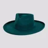 Rustler | Mens Wool Felt Teardrop Fedora Hat with Curled Brim sold by American Hat Makers