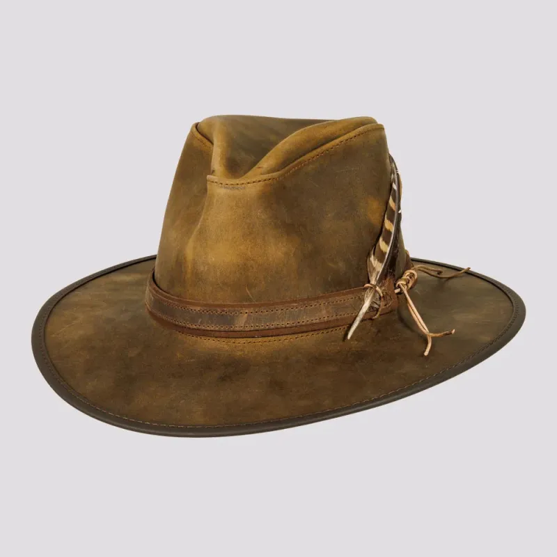 Tate | Mens Genuine Leather Cowboy Hat sold by American Hat Makers