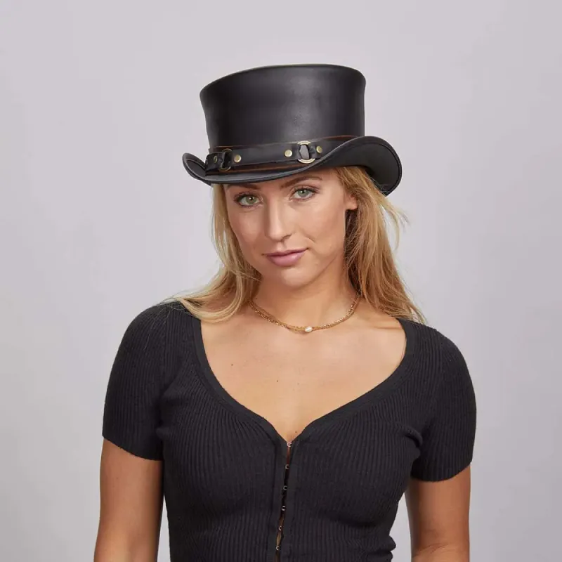 El Dorado SR2 | Womens Leather Top Hat with SR2 Hat Band sold by American Hat Makers