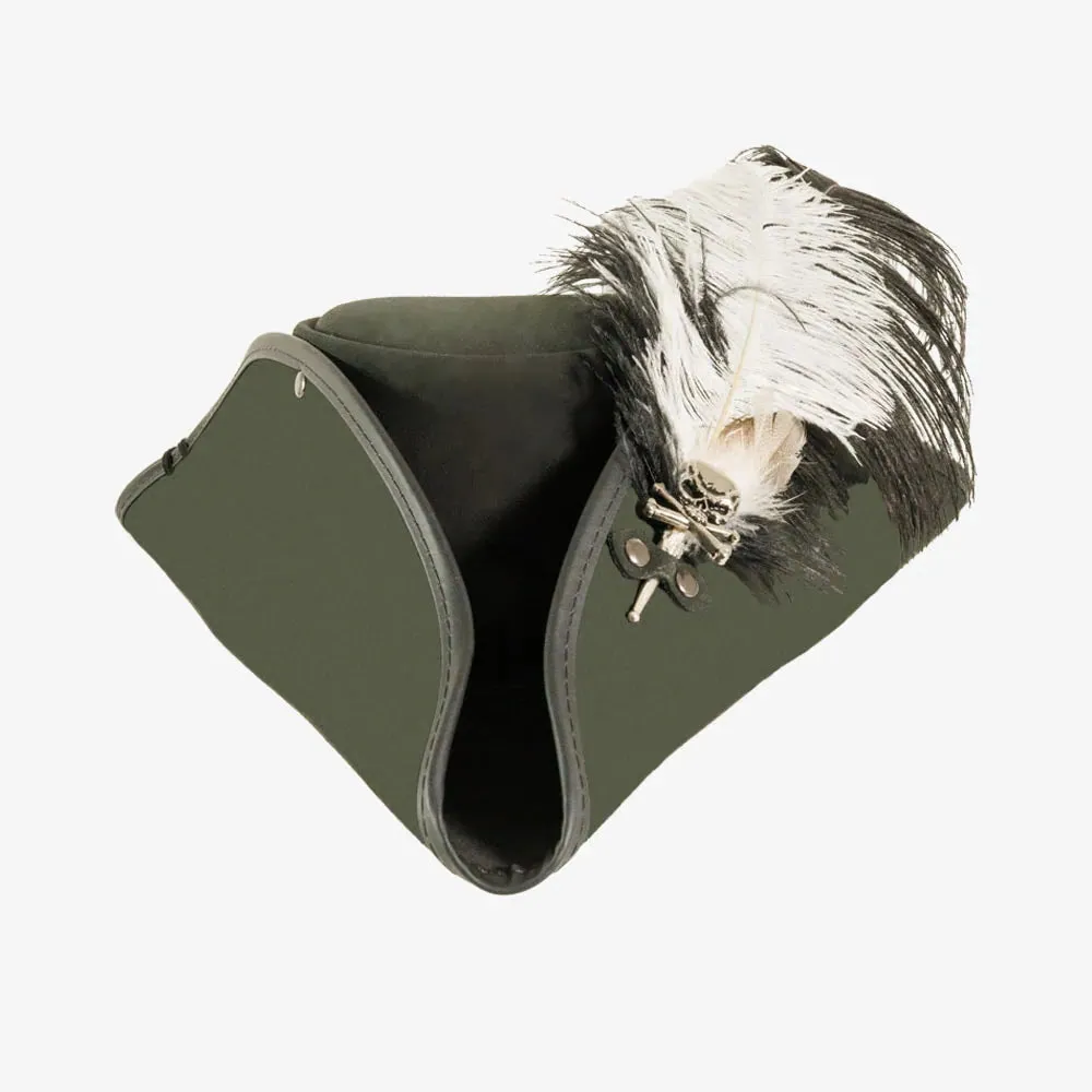 Barbossa | Womens Leather Tricron Hat with Feather Plume sold by American Hat Makers product image thumbnail 2