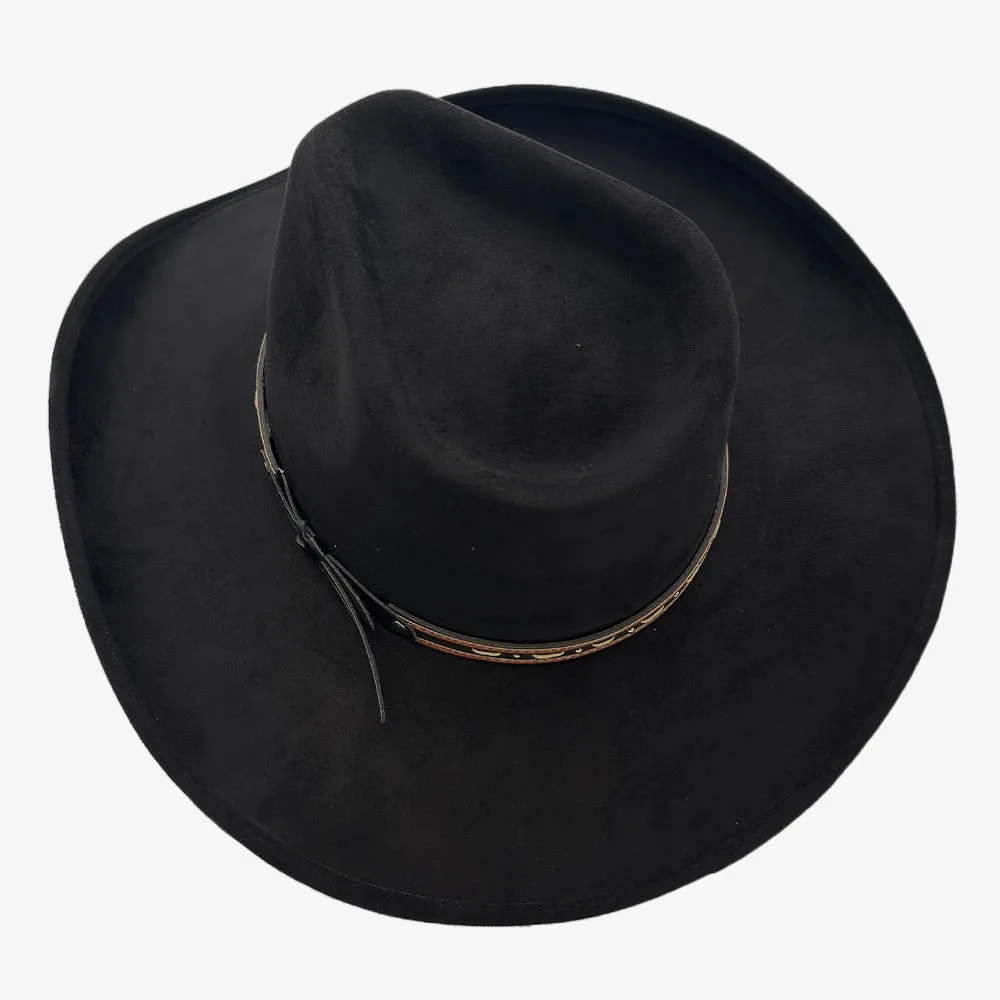 Ace High | Mens Suede Teardrop Crown Rancher Cowboy Hat sold by American Hat Makers product image thumbnail 4
