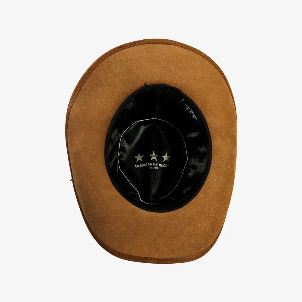 Renegade | Womens Pinch Front Curled Western Leather Cowgirl Hat sold by American Hat Makers product image thumbnail 5