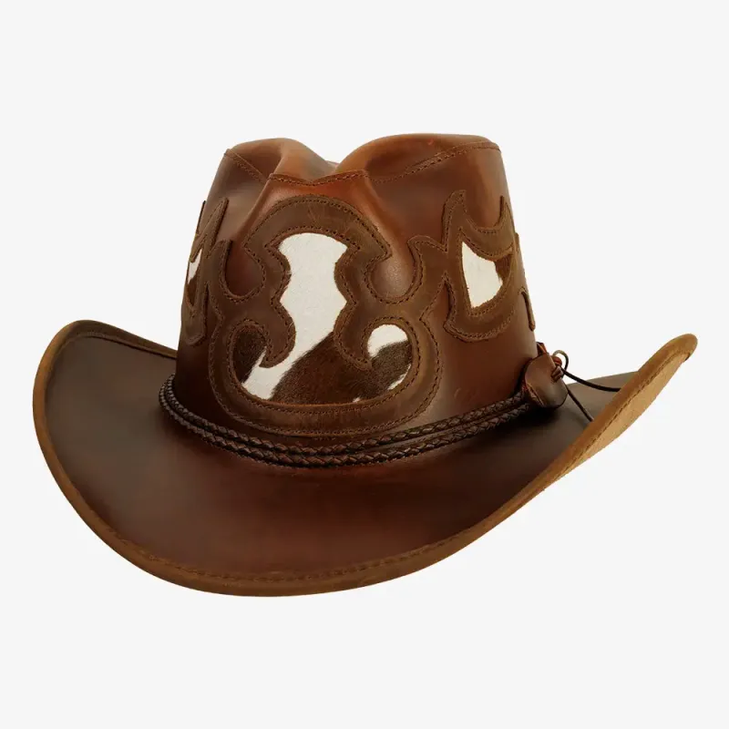 Renegade | Womens Pinch Front Curled Western Leather Cowgirl Hat made by American Hat Makers