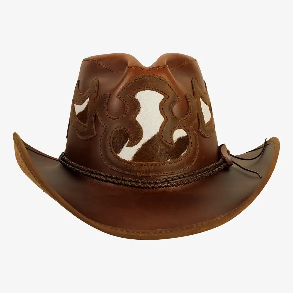 Renegade | Womens Pinch Front Curled Western Leather Cowgirl Hat sold by American Hat Makers product image thumbnail 2