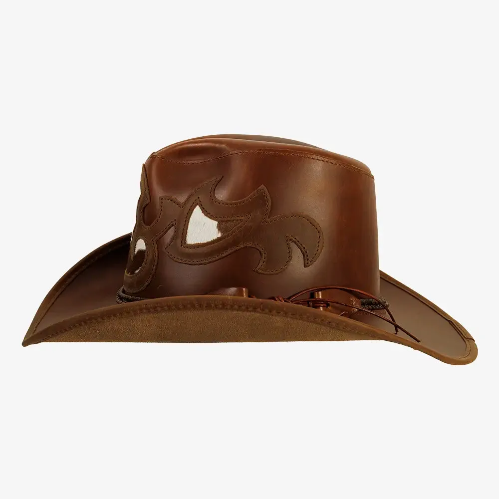 Renegade | Womens Pinch Front Curled Western Leather Cowgirl Hat sold by American Hat Makers product image thumbnail 3