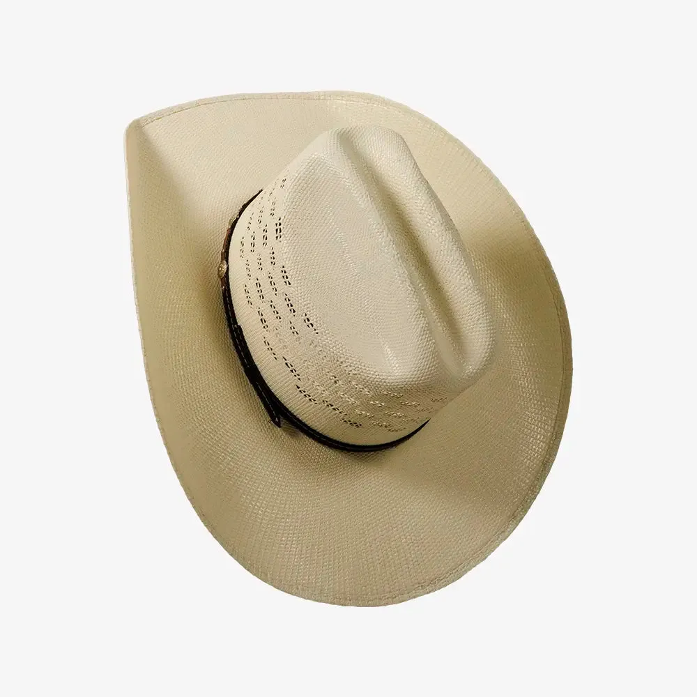 Coyote | Mens Bangora Straw Cattleman Crown Cowboy Hat sold by American Hat Makers product image thumbnail 4