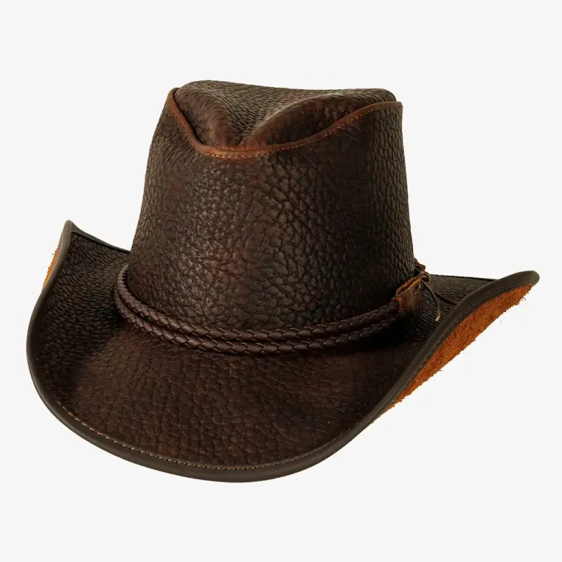 Butte | Mens Brown Western Genuine Leather Cowboy Hat made by American Hat Makers